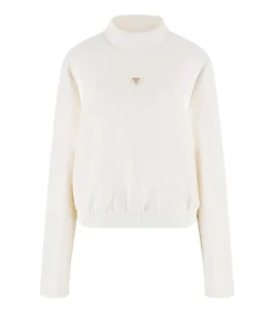 GUESS Olympe High Neck Sweatshirt white Best