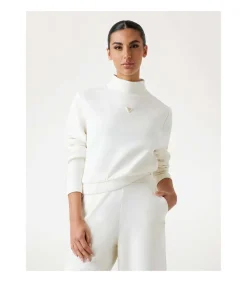 GUESS Olympe High Neck Sweatshirt white Best