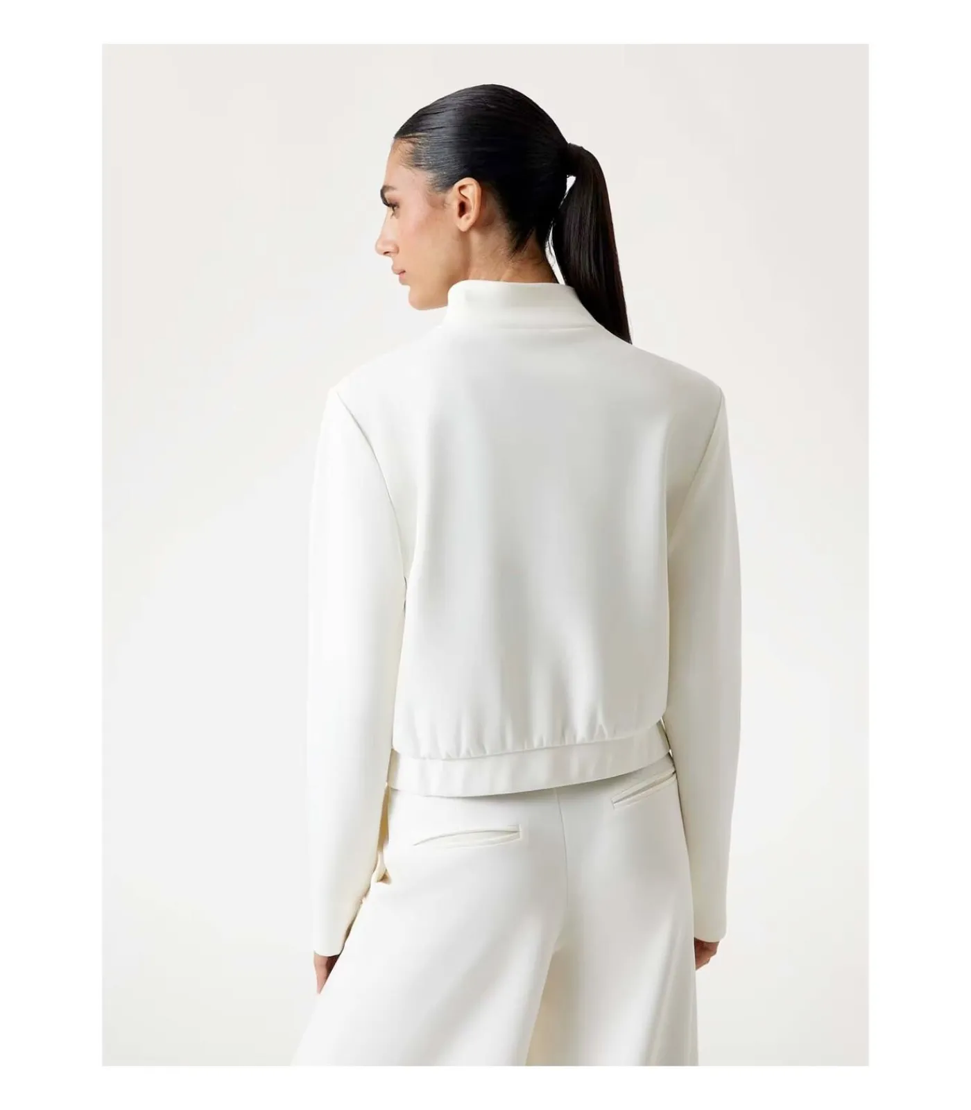GUESS Olympe High Neck Sweatshirt white Best