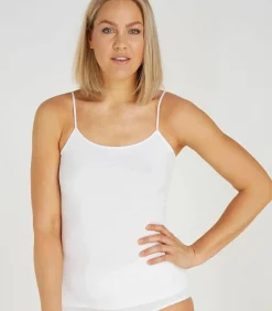 Ten Cate Ondergoed dames hemden - Spaghetti top - 32287 - Onderhemden met smalle bandjes - Biologisch katoen white Hot