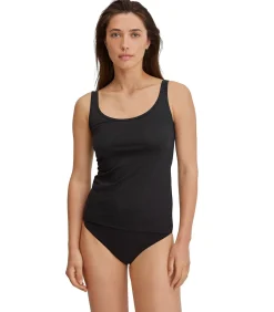 CALIDA Onderhemd Natural Comfort Spaghetti-Top Set van 2 white/black Hot