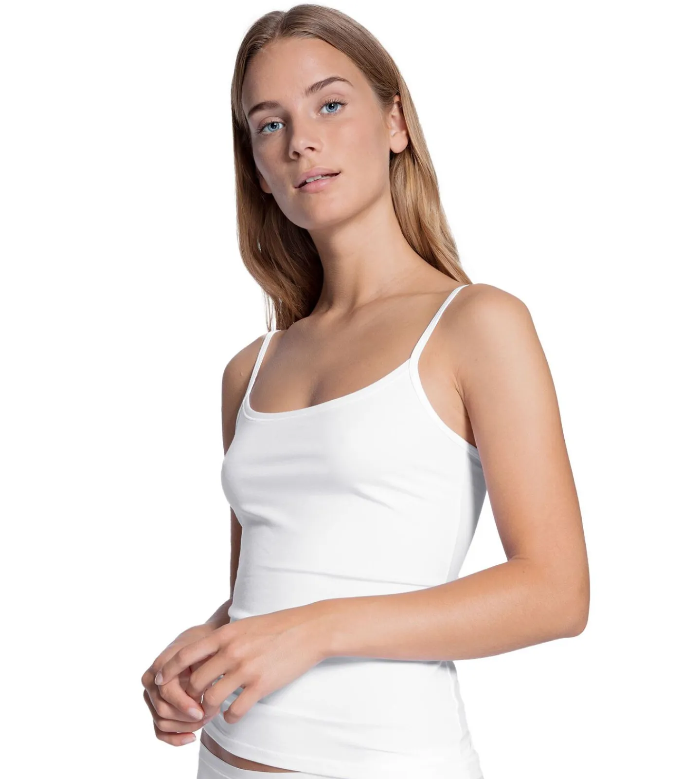 CALIDA Onderhemd Natural Comfort Spaghetti-Top Set van 1 white Sale