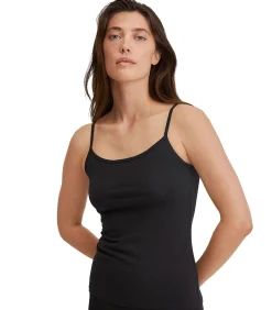 CALIDA Onderhemd Natural Comfort Spaghetti-Top Set van 2 white/black Clearance
