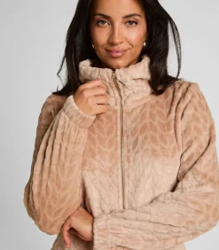 Hunkemöller Onesie met kabelontwerp en rits beige Clearance