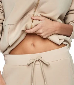 SELMARK Ontspannen pyjamabroek jasje met rits P104 COZY CHIC beige
