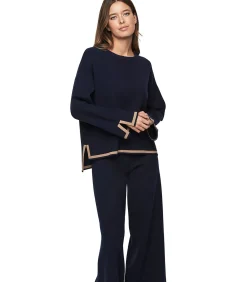 SELMARK Ontspannende pyjama broek top P113 WINTER WONDERLAND blue Discount