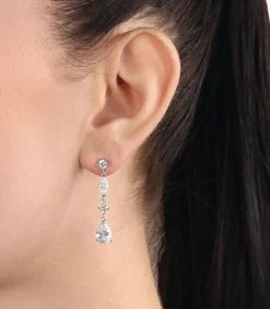 Amor Oorbellen für Damen, 925 Sterling Silber, Zirkonia synth. silver Outlet