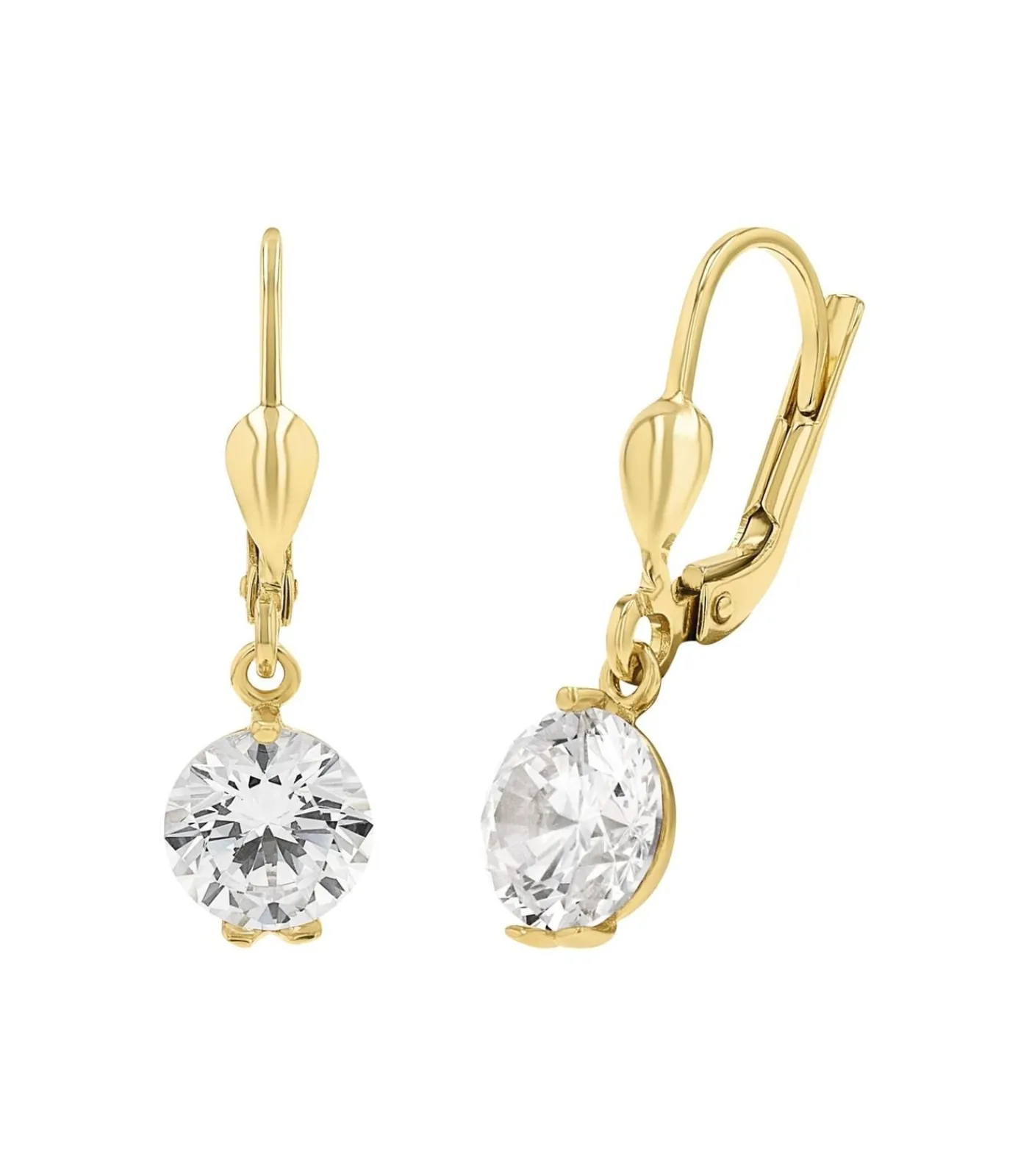 Amor Oorbellen für Damen, 375, Zirkonia synth. gold Best