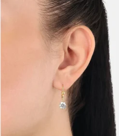 Amor Oorbellen für Damen, 375, Zirkonia synth. gold Best