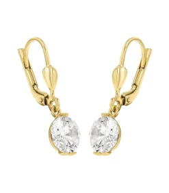 Amor Oorbellen für Damen, 375, Zirkonia synth. gold Best