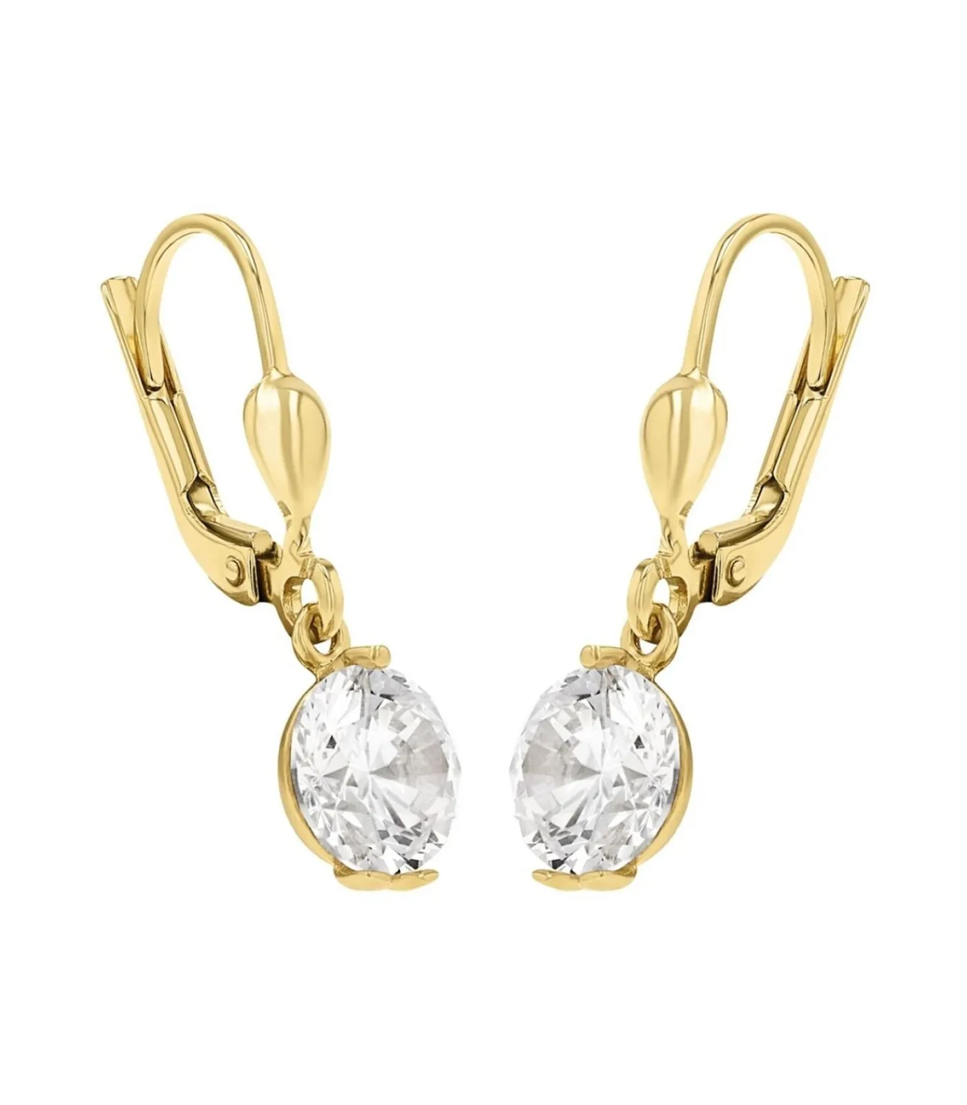 Amor Oorbellen für Damen, 375, Zirkonia synth. gold Best