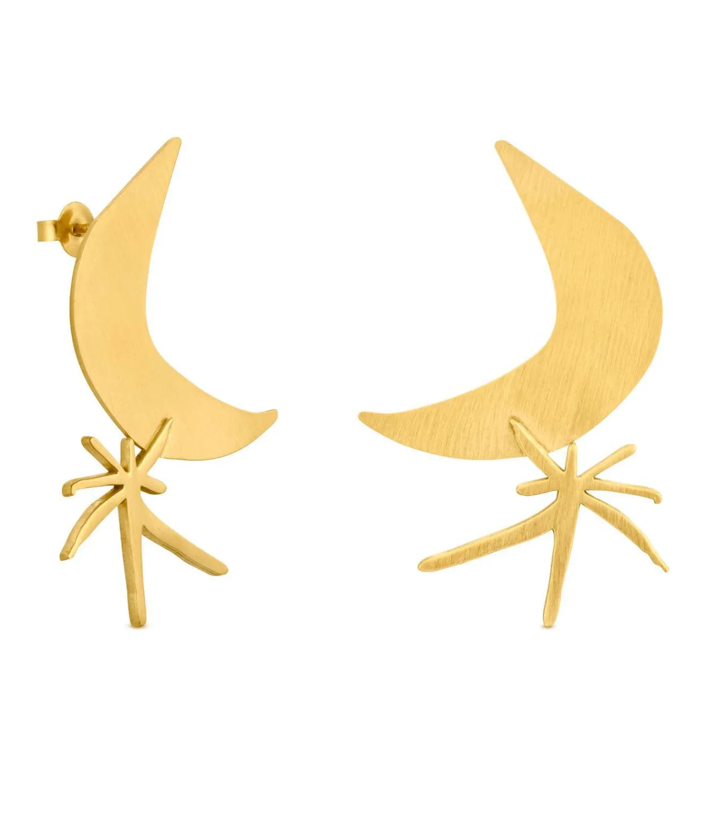 Joidart Oorbellen Miró Jewelry maan en ster gold Best