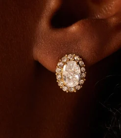 Lucardi Oorbellen Staal white Hot