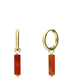 Lucardi Oorbellen Staal gold Clearance