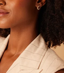 Lucardi Oorbellen Staal red Outlet