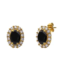 Lucardi Oorbellen Staal black New