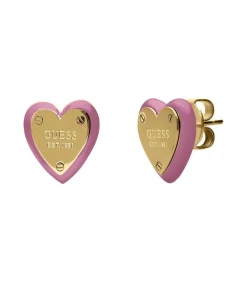 GUESS Oorbellen Staal - Goud- en Zilverkleurig pink Hot