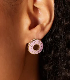 GUESS Oorbellen Staal - Goudkleurig purple Outlet