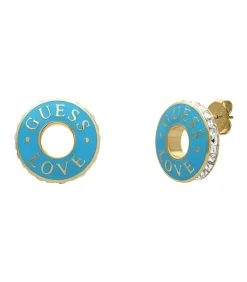 GUESS Oorbellen Staal - Goudkleurig blue Sale