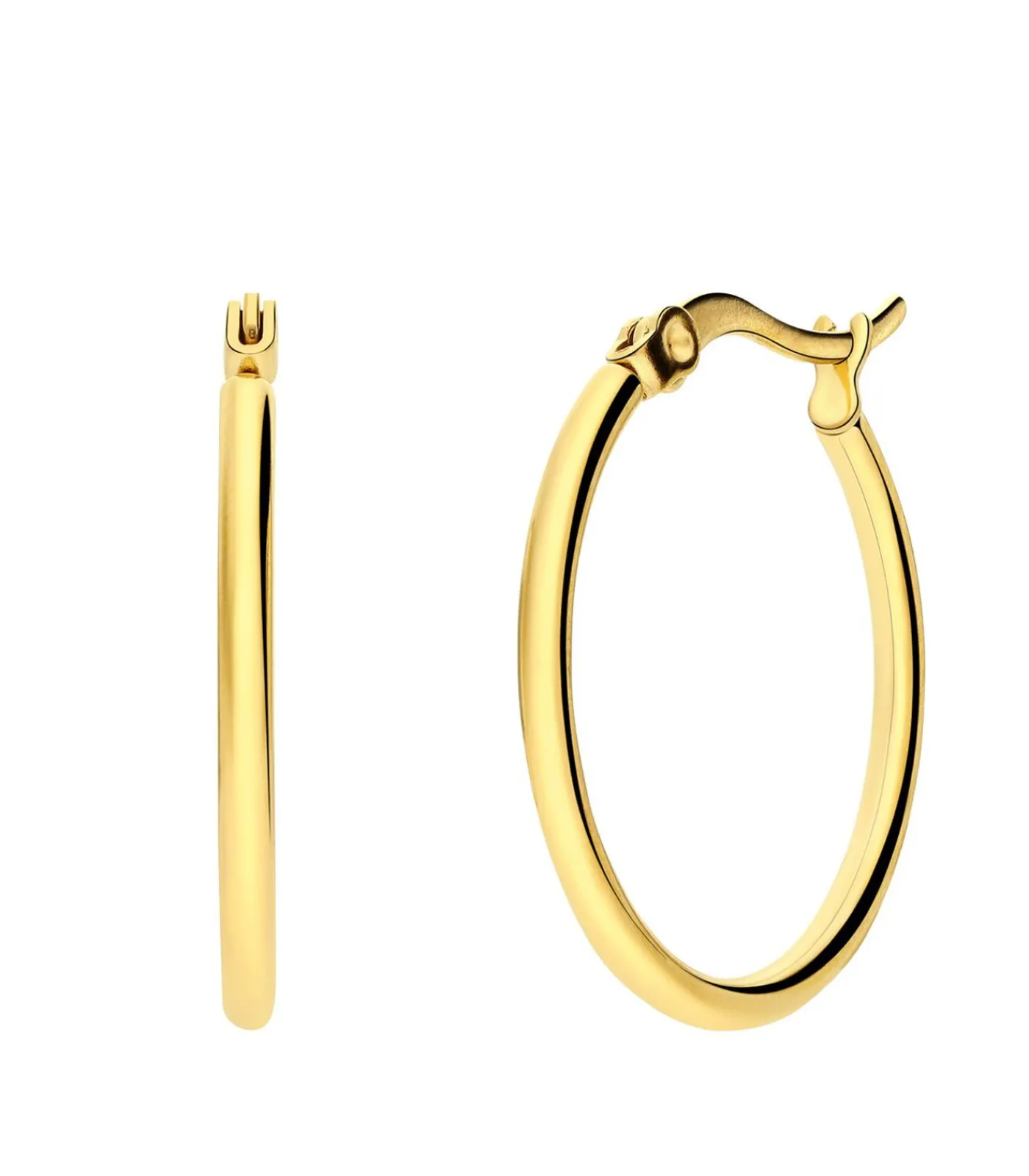 Lucardi Oorbellen Staal - Zilverkleurig gold