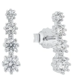 Amor Oorbellen voor dames, 925 Sterling zilver, zirkonia synth. silver Outlet