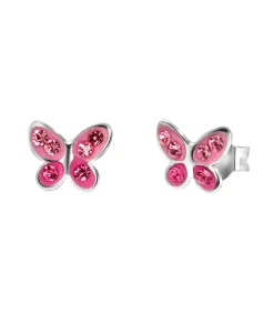 Lucardi Oorbellen Zilver pink Outlet