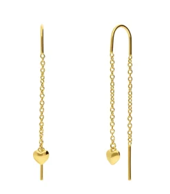 Lucardi Oorbellen Zilver - Goudkleurig gold