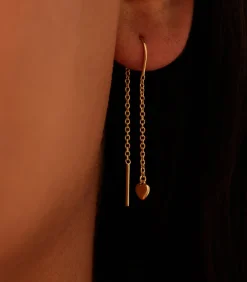 Lucardi Oorbellen Zilver - Goudkleurig gold