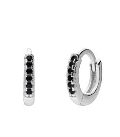 Lucardi Oorbellen Zilver - Zilverkleurig black New