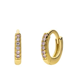 Lucardi Oorbellen Zilver - Zilverkleurig pink Clearance