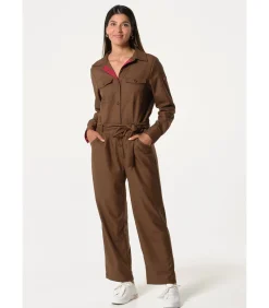J&JOY Overall met riem en borstzakken khaki Discount