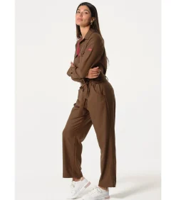 J&JOY Overall met riem en borstzakken khaki Discount