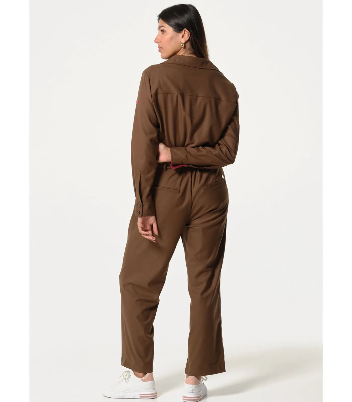 J&JOY Overall met riem en borstzakken khaki Discount