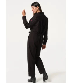 J&JOY Overall met ritssluiting en borstzakken blue Clearance