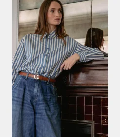 Le Temps des Cerises Overhemd ANA blue Sale