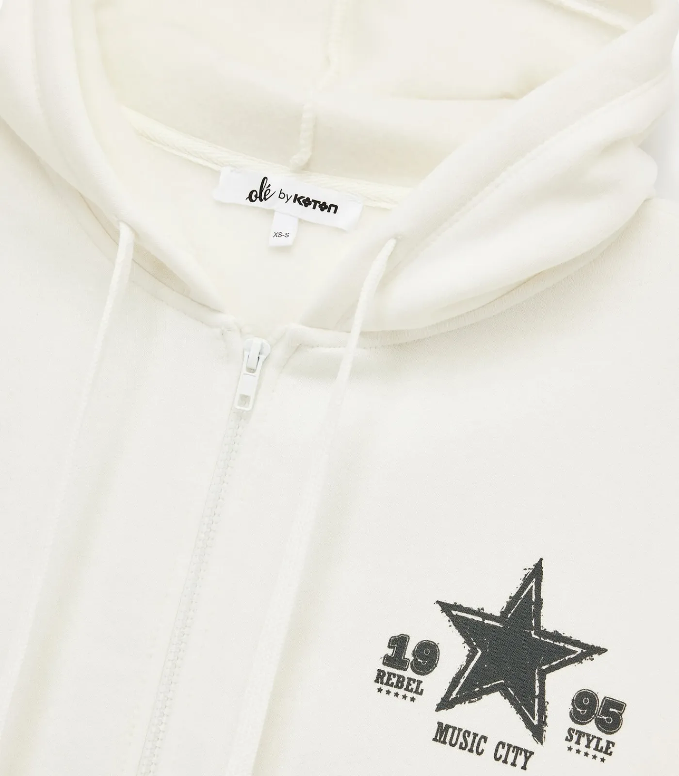 Koton Oversize Sweatshirt Met Kap en Zakdetail white Online