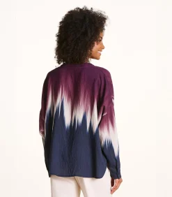 La Fée Maraboutée Oversized bicolor top met tie & dye print multicolor Outlet