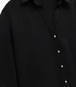 Koton Oversized Blouse Zwart 3/4 Mouwen black Outlet