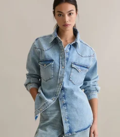 Marc O’Polo DENIM Oversized denim overhemd lightBlue New