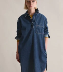 Marc O’Polo DENIM Oversized denim polojurk blue Discount