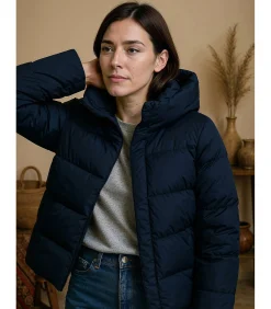 J&JOY Oversized marineblauwe damesjas blue New