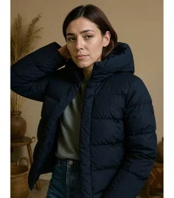 J&JOY Oversized marineblauwe damesjas blue New