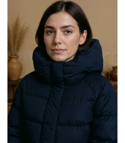 J&JOY Oversized marineblauwe damesjas blue New