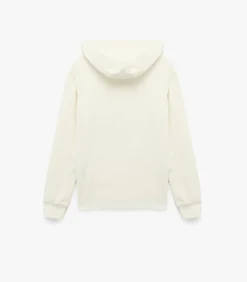 Koton Oversized sweater met capuchon en halve ritssluiting white