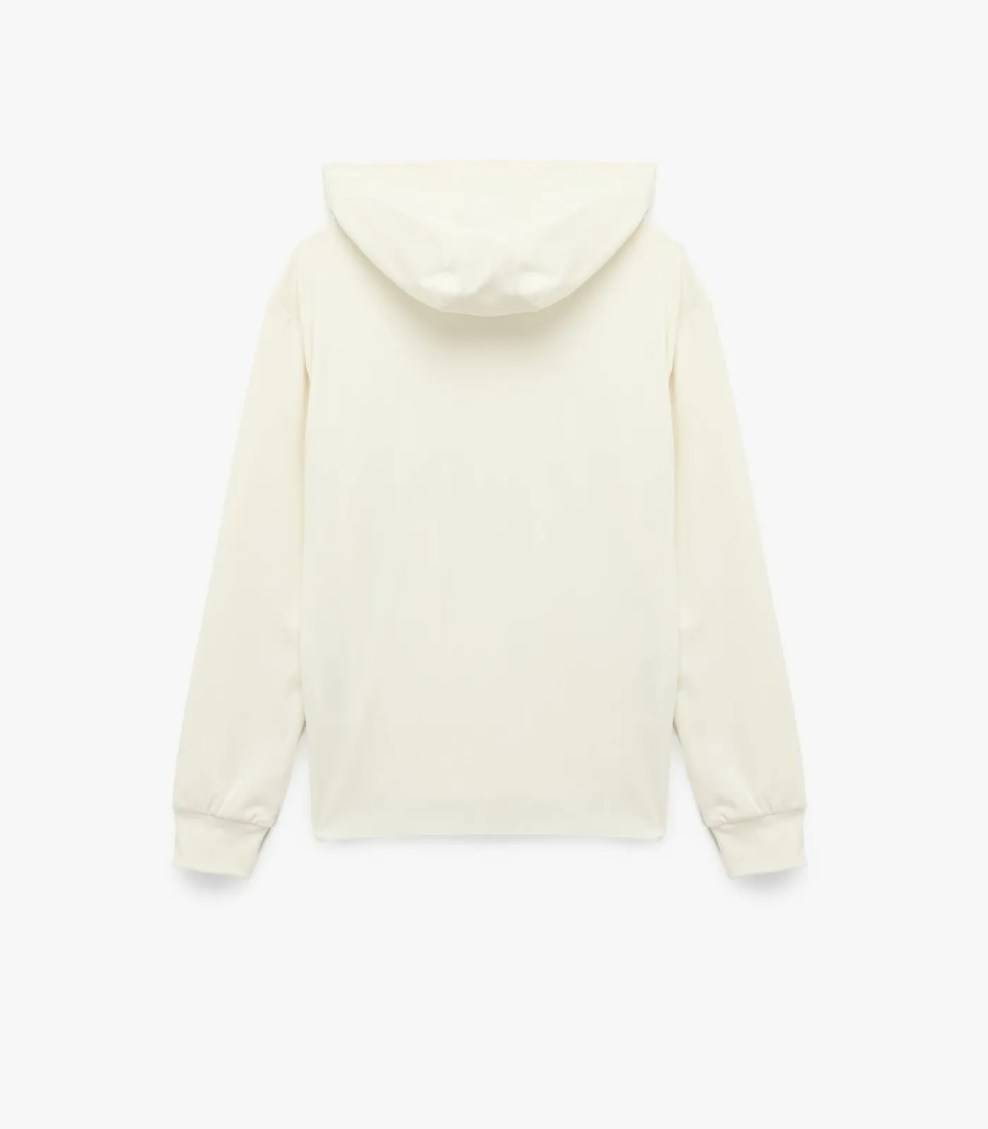 Koton Oversized sweater met capuchon en halve ritssluiting white