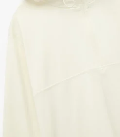 Koton Oversized sweater met capuchon en halve ritssluiting white