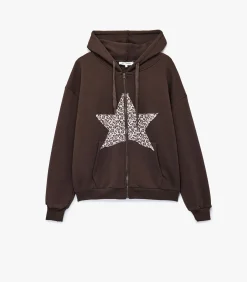 Koton Oversized Sweatshirt met Sterapplicatie brown