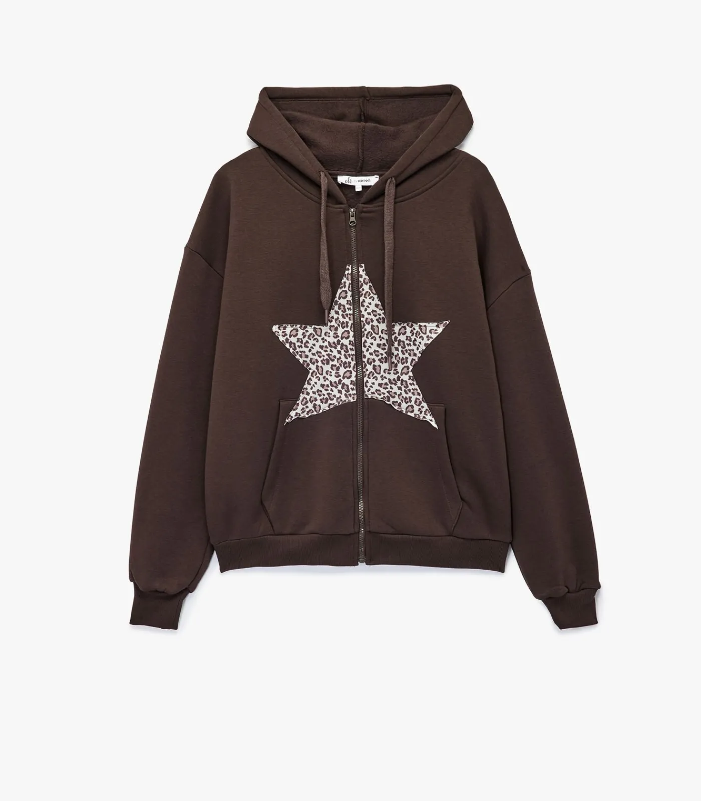Koton Oversized Sweatshirt met Sterapplicatie brown