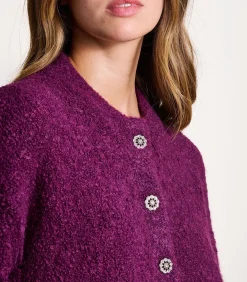La Fée Maraboutée Paars gebreid vest darkPurple Sale