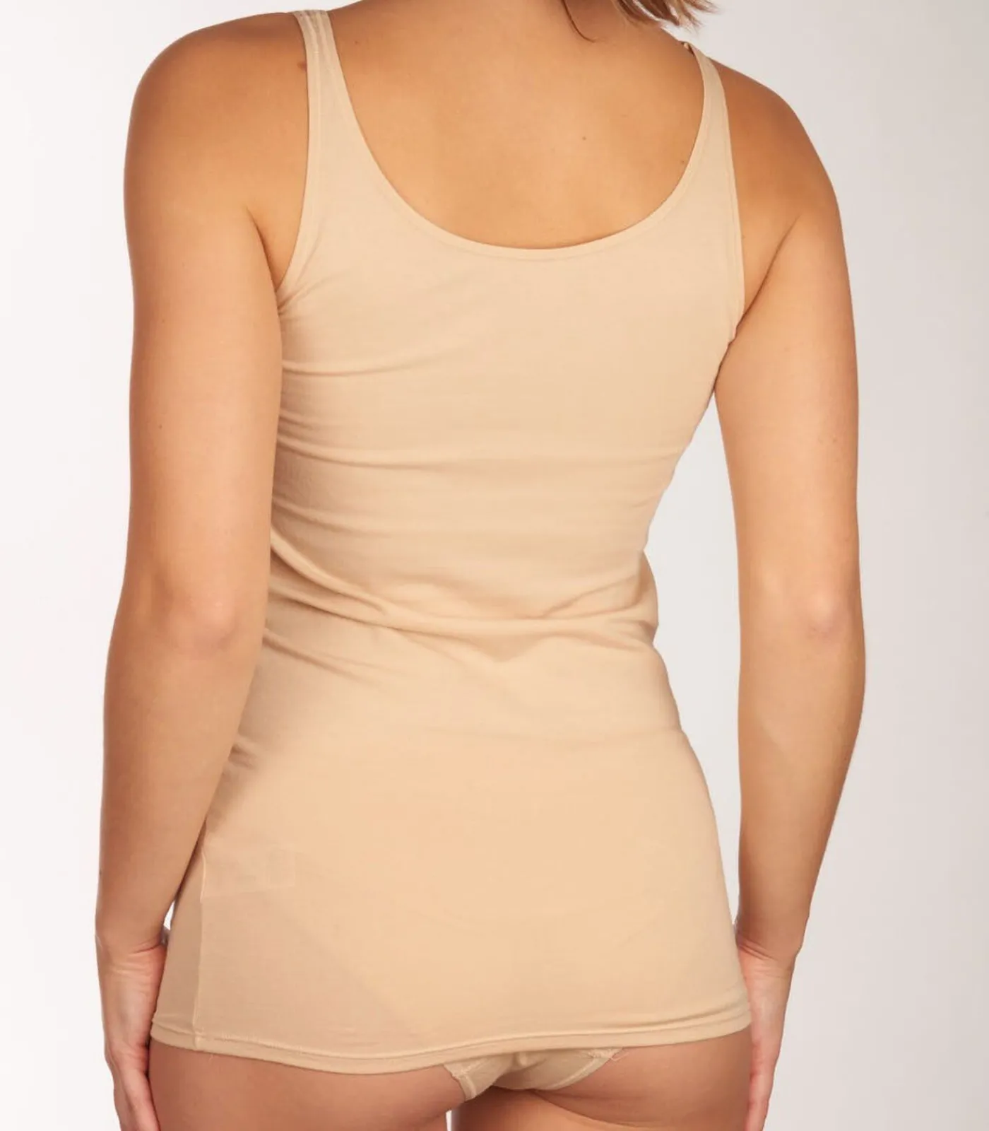 SCHIESSER 2-Pack dames hemden - Organic 95/5 - Basics - Biologisch katoenen vrouwen hemdjes - Onderhemd met brede bandjes beige Hot